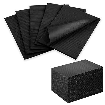 Nail Art Table Mat - Disposable Nail Paper Towels 50PCS - Black Waterproof 3-Ply Nail Art Paper 13" X 18" Pads for Nail Table Decoration Kit, Nail Art Accessories