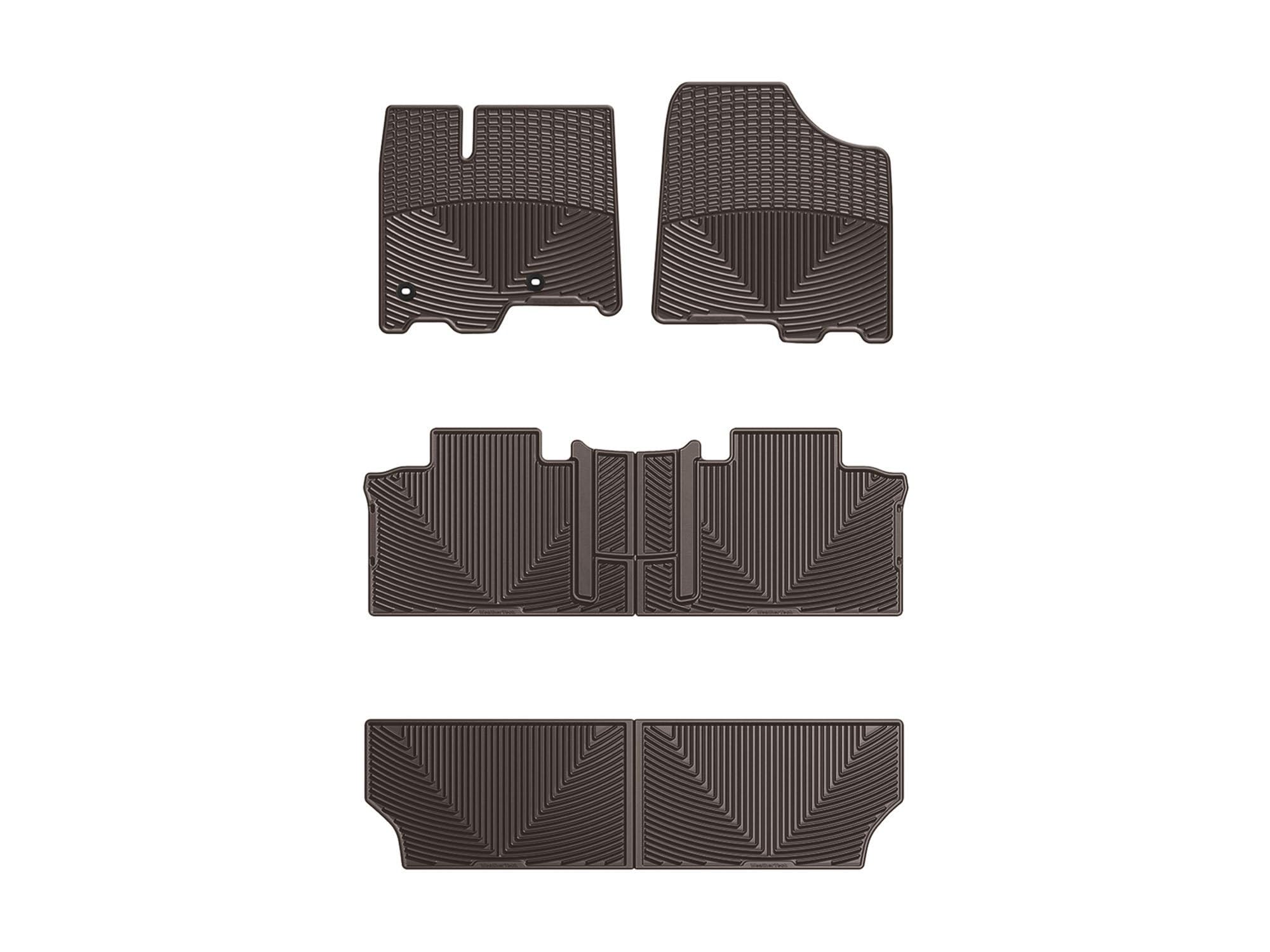 WeatherTech All-Weather Floor Mats for Toyota Sienna Full Set (WTCC292244245), Cocoa