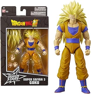 BANDAI - Dragon Ball Super - Figurine Dragon Stars 17 cm - Super Saiyan 3 Goku - Licence Officielle Dragon Ball - Figurine articulée Super Saiyan 3 Goku - Jouet Enfant 4 Ans et + - 36184