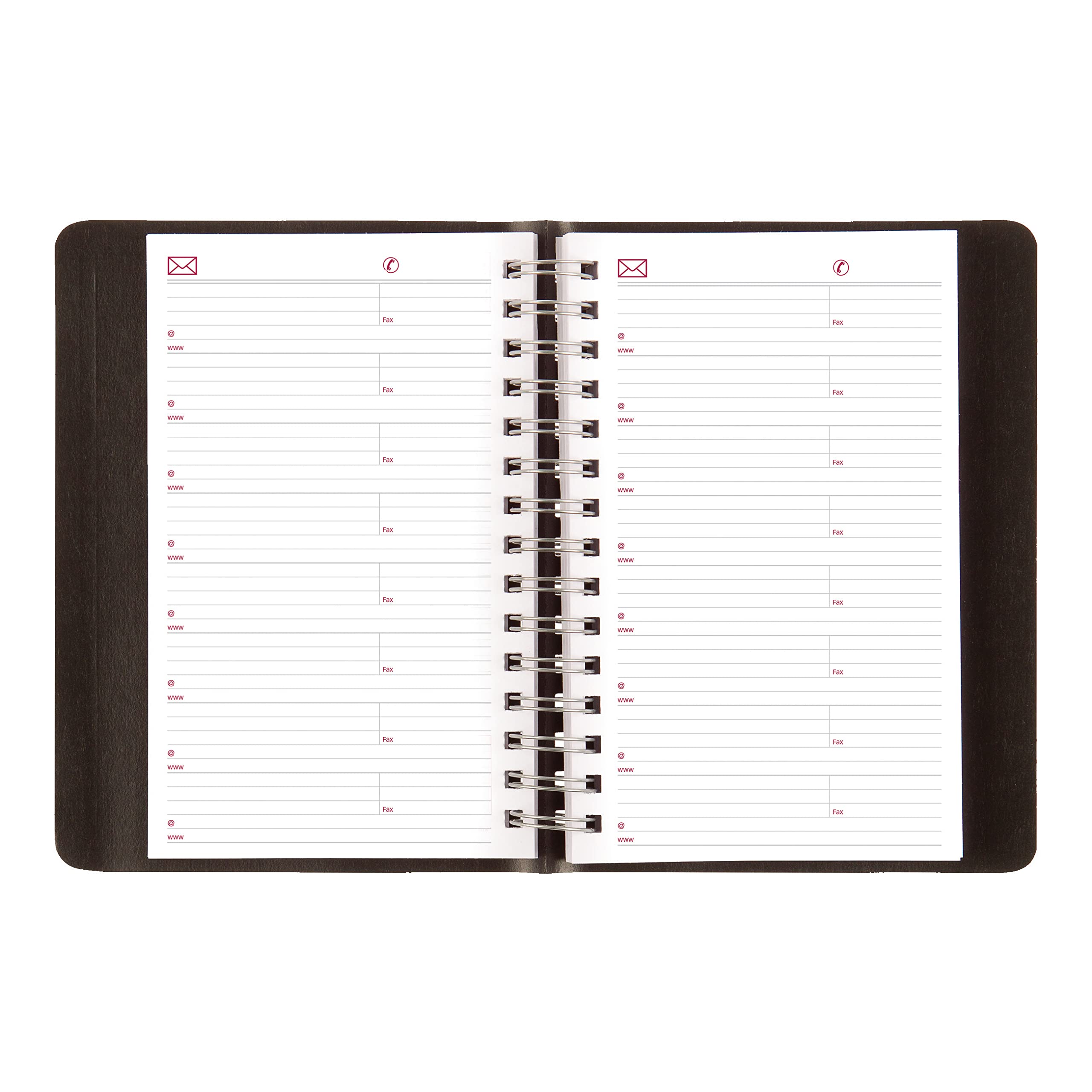 BrownlineDaily Planner 2023 with Twin Wire Binding, 8-inch Height, Black