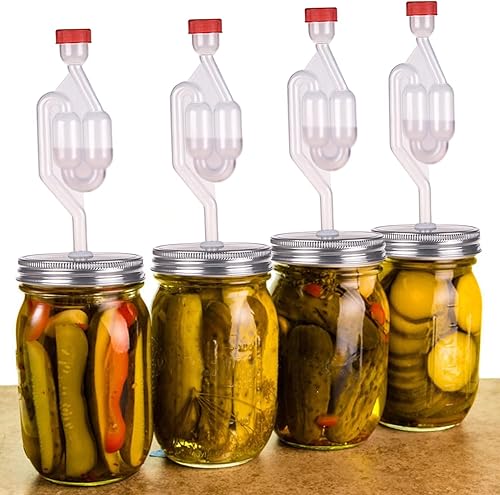 Miniatura 7 de Tapa de fermentación kit de fermentación de acero inoxidable para tarros Mason de boca ancha 8 tapas de fermentación de acero inoxidable con kit de