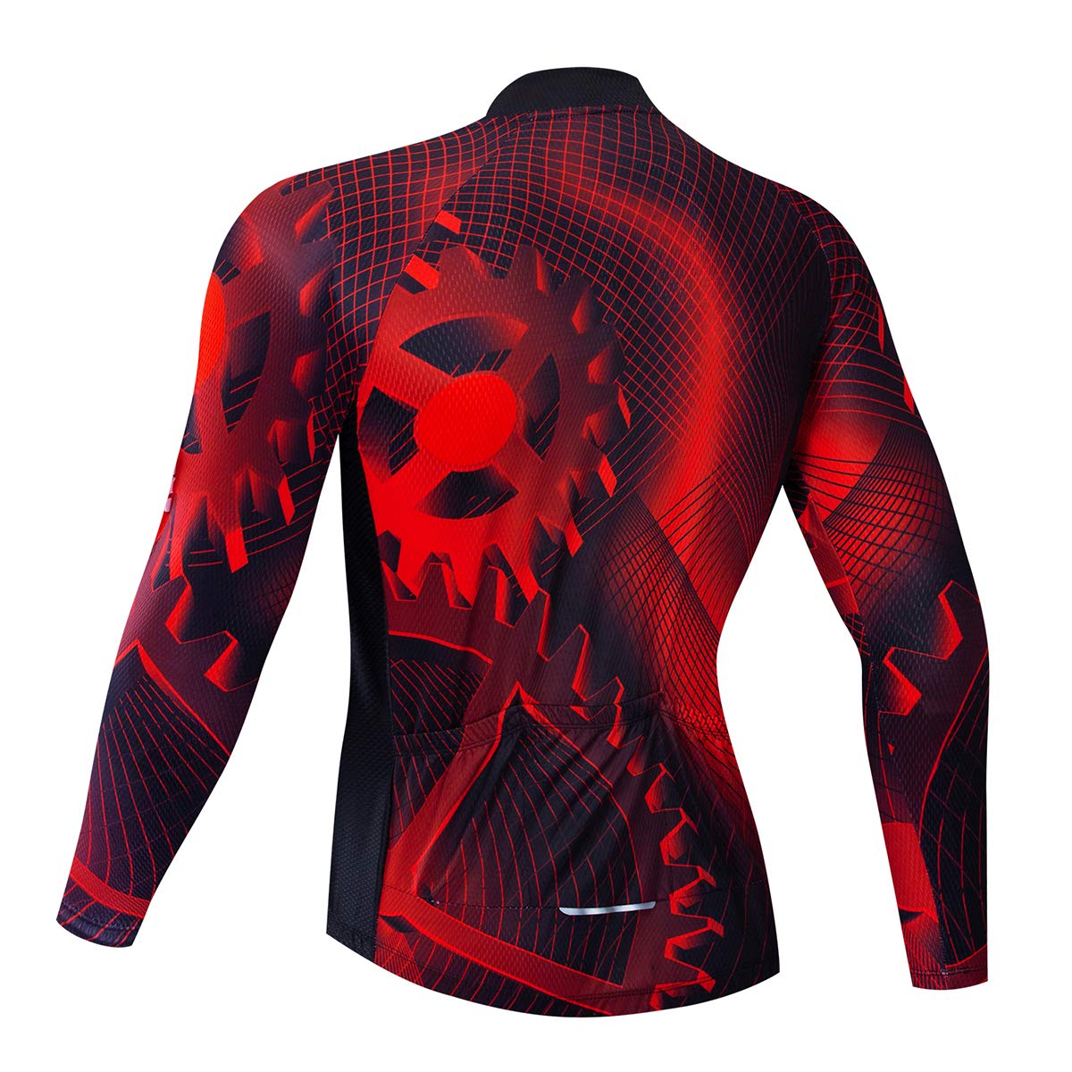 Maglie da ciclismo da uomo Top Camicie da ciclismo Manica lunga Full Zipper Pocket USA