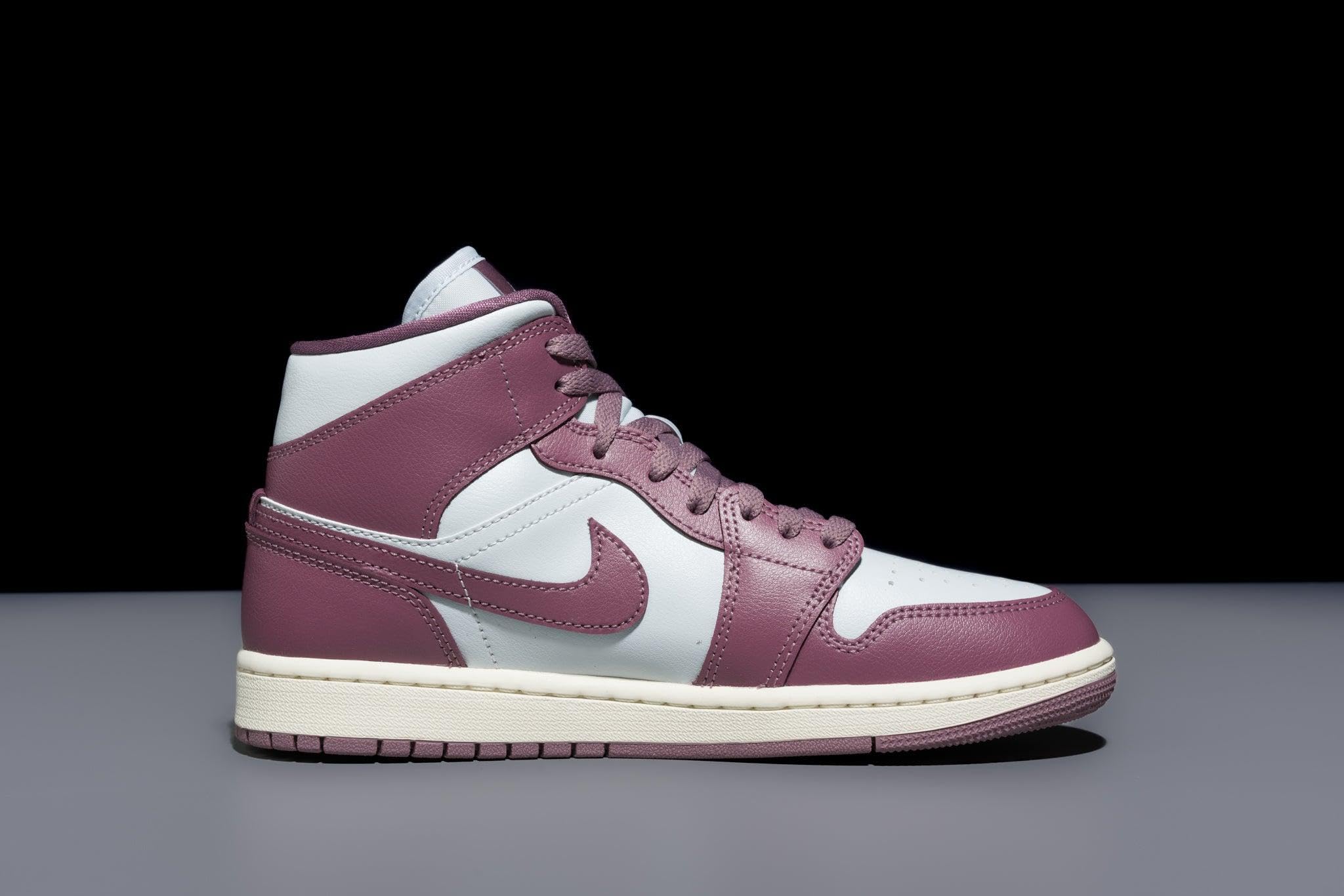 Jordan Women's Air 1 Mid Pure Platinum/Sky J Mauve-Sail (BQ6472 050) - 11