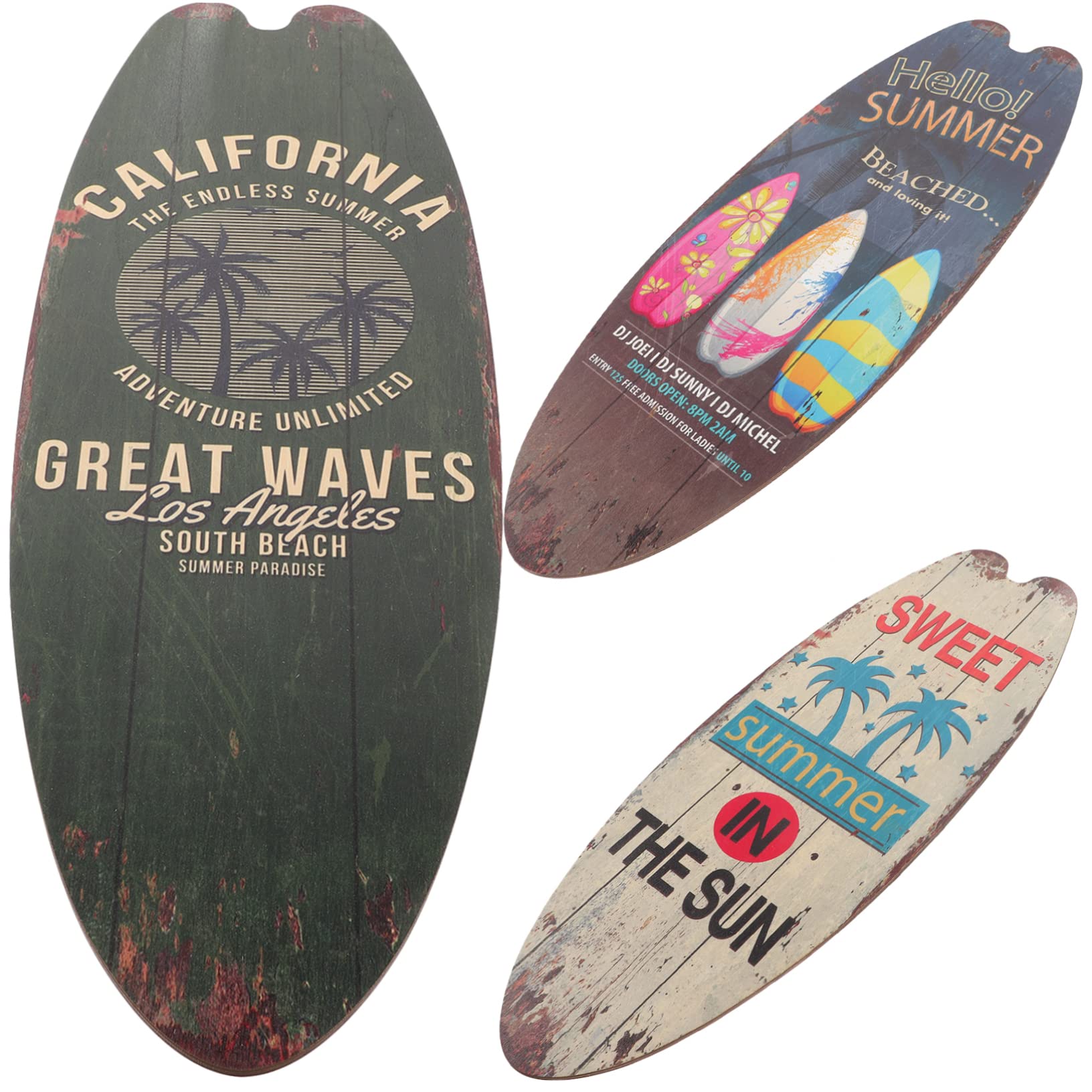 Décoration plage et océan avec planches de surf murales en bois