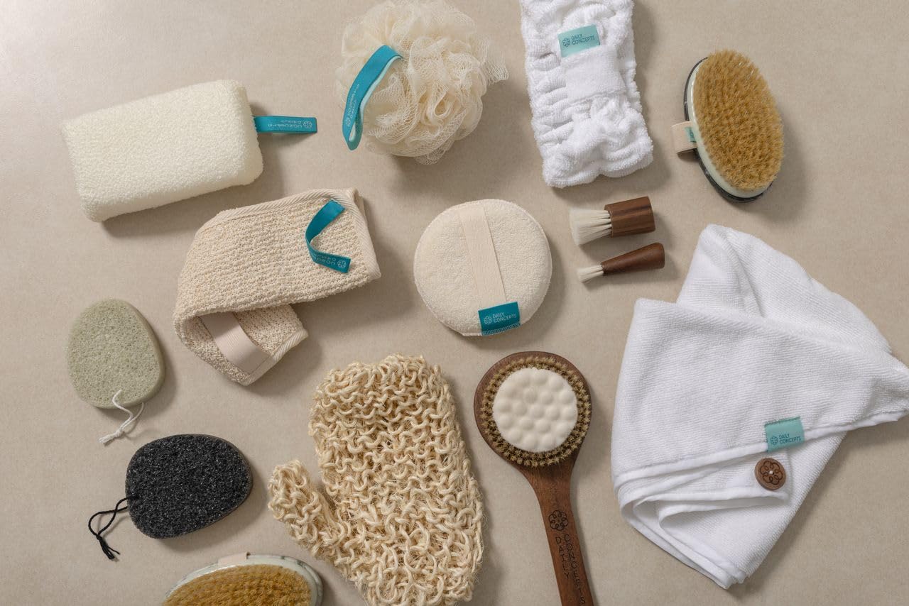 DAILY CONCEPTS Soy-Based Organic Cotton Body Scrubber