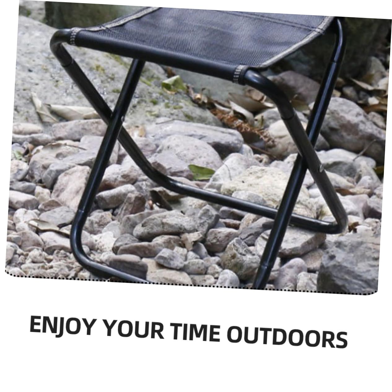 IMIKEYA Portable Folding Stool Chairs Outdoor Stool Fold up Chair Fold up Stool Camping Stool Folding Camping Chair Folding Stools for Adults Portable Travel Stool Small Stool Canvas Black