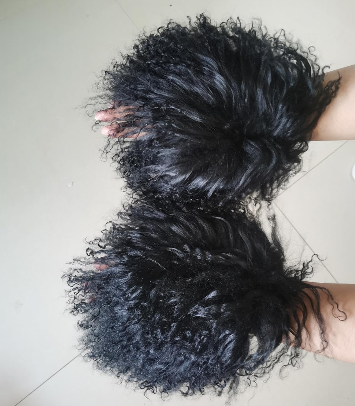 Women Real Mongolian Lamb Hair Cuffs Arm Warmer Winter Warm Sleeve Decoration for Jacket Coat