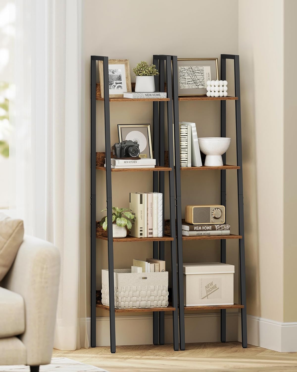 VASAGLE 4-Tier Narrow Ladder Shelf