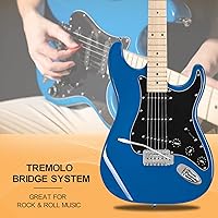 Vista 50 de GLARRY Full Size Electric Guitar for Music Lover Beginner with 20W Amp and Accessories Pack Guitar Bag (White)