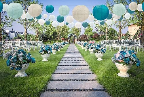 Miniatura 8 de UNIQOOO Juego de 18 faroles de papel morado real, decoración de fiesta de boda, lila pastel, decoración de faroles japoneses, fácil de montar, para