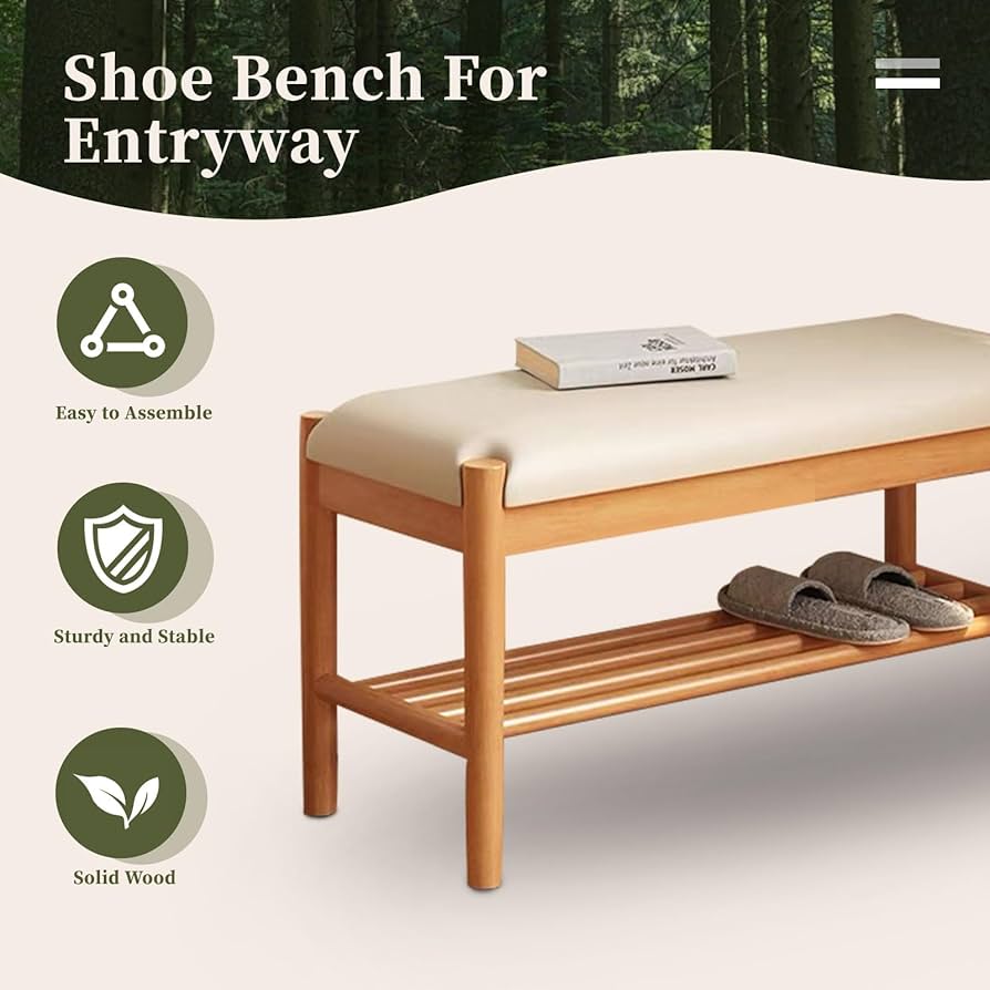 【英国】 ギャラリートレー オーバル型 45cm 　 装飾フット 大型 Amazon.com: Buzleer Solid Wood Shoe Bench with Cushion, 2