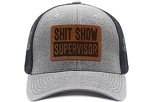 Shit Show Supervisor Leather Patch Hat