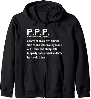 Political Party Puppet Definition - Funny Politics Meme Gift Zip Hoodie