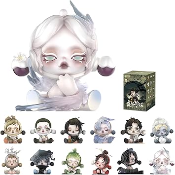 POP MART SKULLPANDA The Ink Plum Blossom Series Figures, SKULLPANDA Blind Box Figures, Random Design Action Figures Collectible Toys Home Decorations, Holiday Birthday Gifts, Single Box