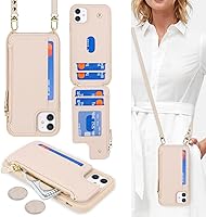 Vista 42 de Cavor for iPhone 11 Wallet Case with Card Slots Holder,Premium PU Leather Kickstand Feature Case [Wrist Strap] Double Magnetic Clasp Shockproof Flip