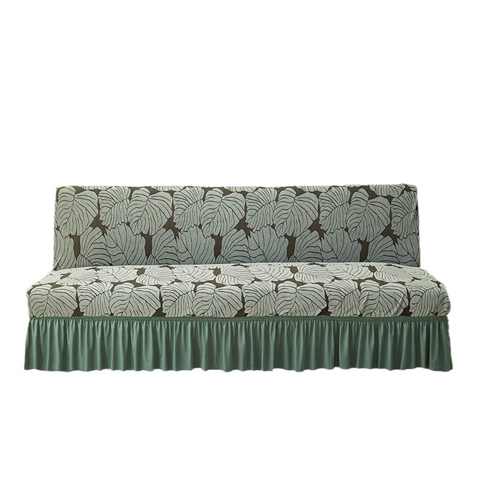 Housse de canapé élastique cyan uni extensible et moderne