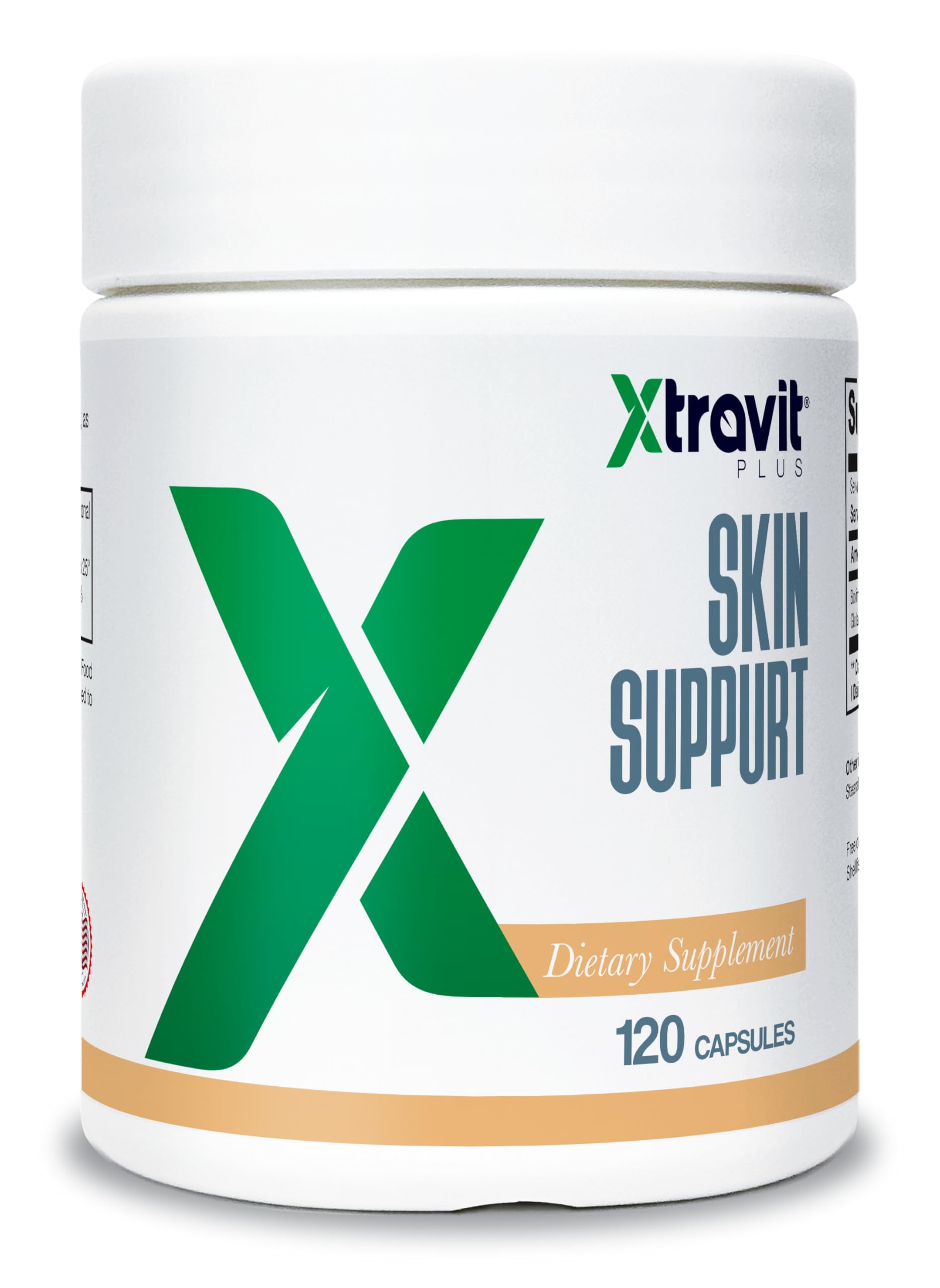 Skin Support Supplement Natural Collagen Supplements for Men Women - May Promote Healthy Skin Hair Nail Growth -