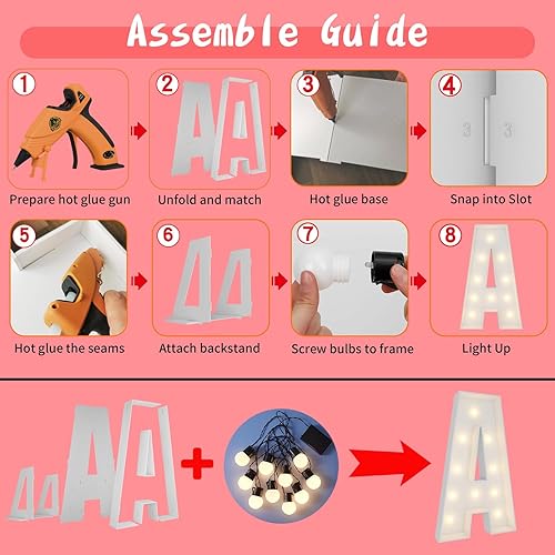 Vista 309 de Marco de números iluminados de 4 pies precortado, números de marquesina gigante, números 7, números de mosaico para globos, decoraciones de Número