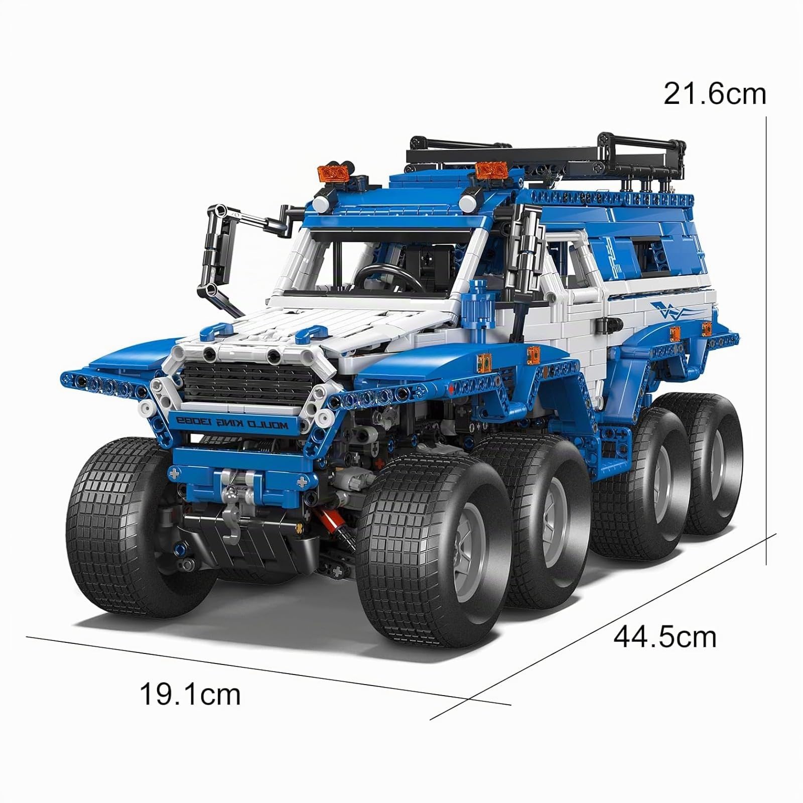 Mould King 13089 Technik Ferngesteuert Avtoros Shaman 8×8 Geländewagen APP Technologie Truck-Modell mit 8 Rädern und 5 kraftvollen Motoren Technologie Bausatz Modell (3062+Teile)
