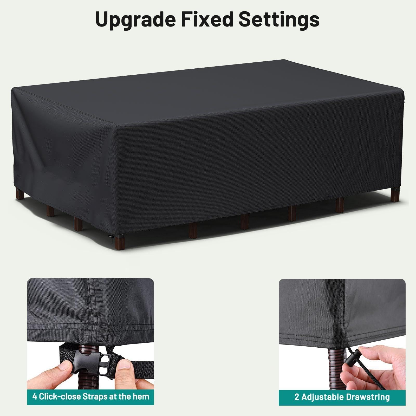 Abdeckung Für Gartenmöbel – 120x50x50 Cm, Aus 420D Oxford, Wasserdicht, Winddicht, UV-beständig, Mit Kordelzug Und Druckknöpfen