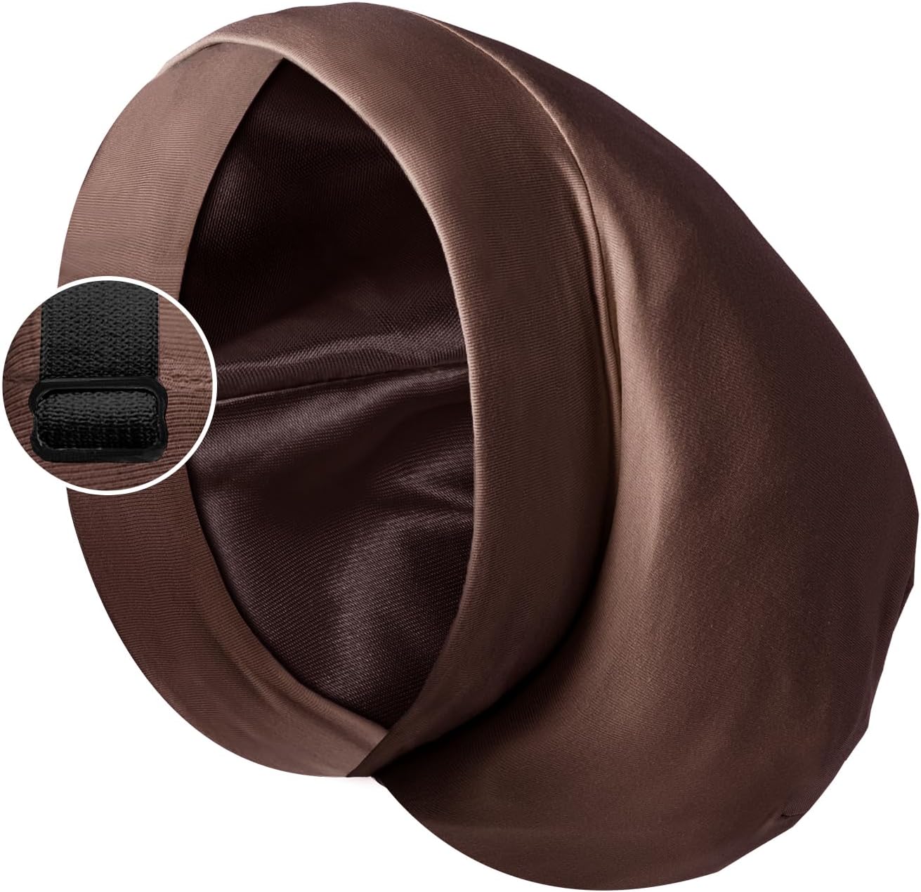 Satin Bonnet Silk Lined Sleep Cap- Adjustable Hair Cover for Women Men Frizzy Hair Night Cap Patients Care