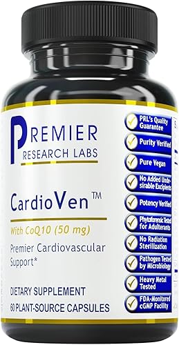 Premier Research Labs CardioVen - Soporte para el corazón a base de hierbas - Fermentado CoQ10 y fuente viva - con arándano, cardamomo y bayas de