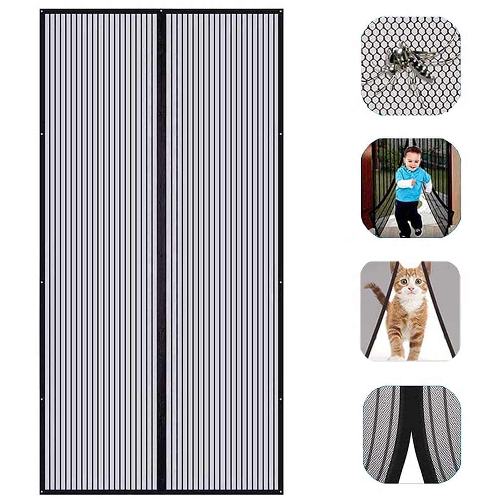 Porte Moustiquaire Magnétique, Porte Moustiquaire à Fermeture Automatique à Maille Ultra Fine