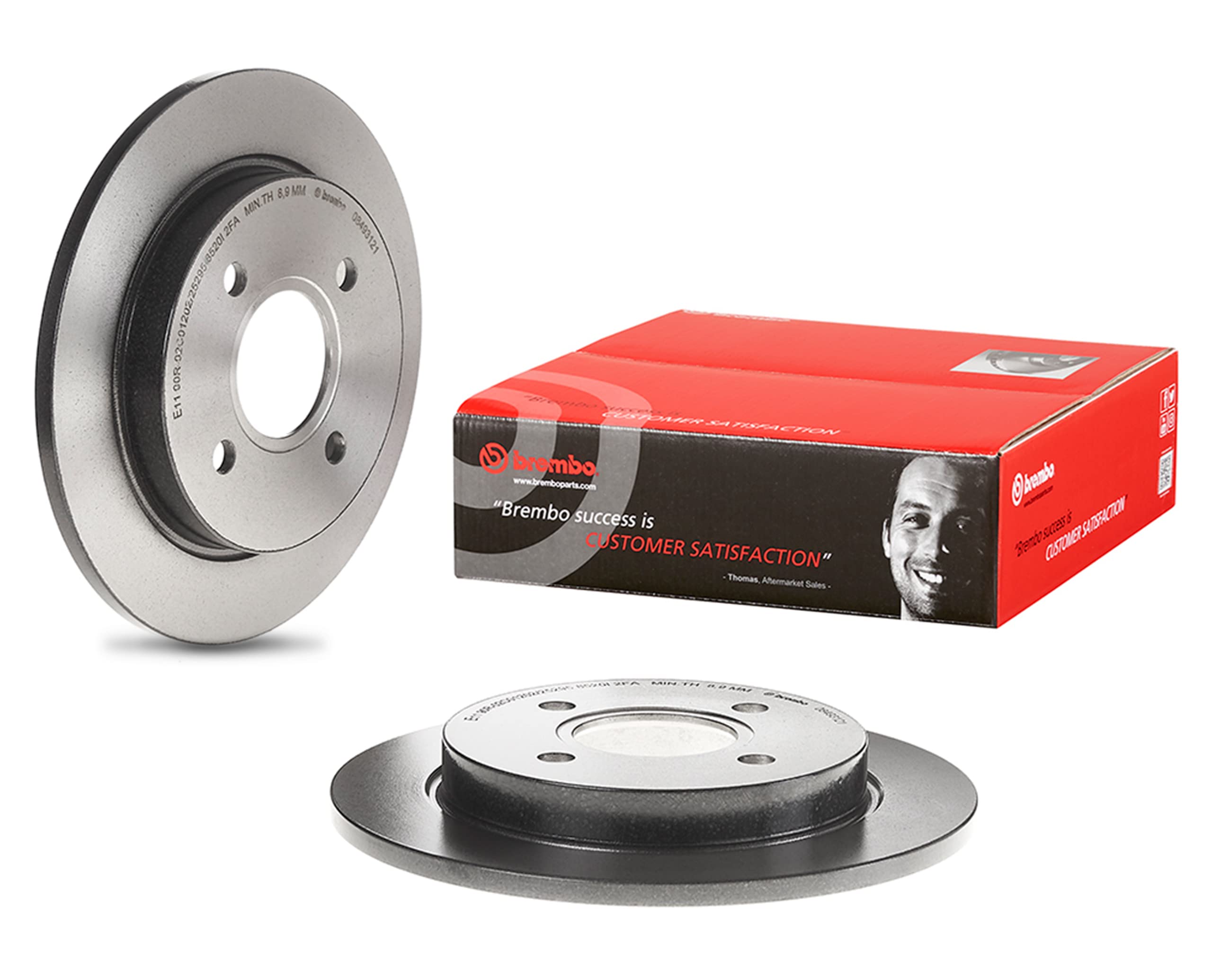 Disque De Frein BREMBO 08.4931.21 - Diamètre 252,5 Mm, Centrage 63,6 Mm - Pour Freinage Performant