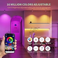 CILIENG RGB LED Szalag 12m - IP65 Vízálló, 16 Millió Szín, Öntapadós, Zenére Változó Fények, Távirányítóval - Bel- és Kültéri Dekorációhoz 2