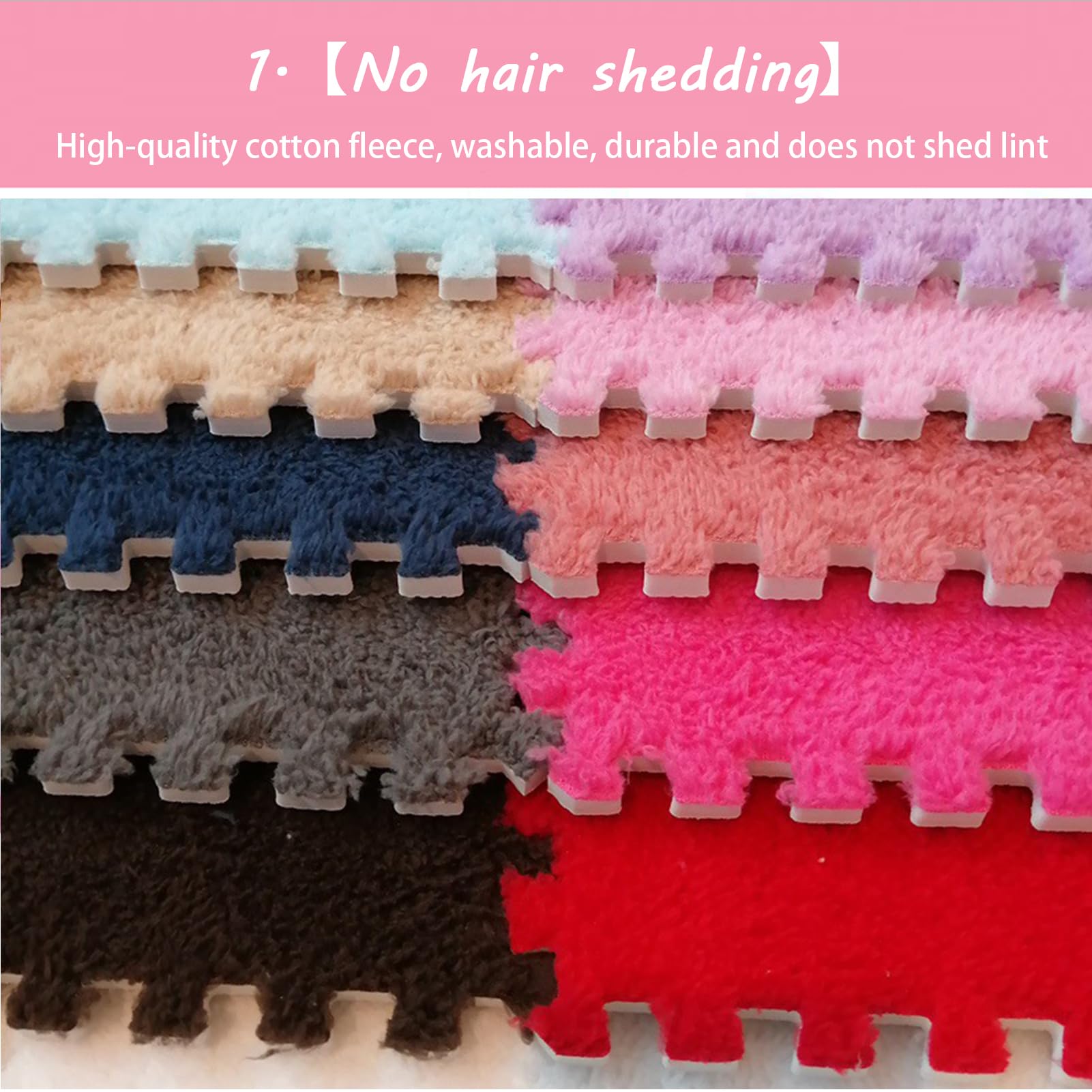 Dalles De Moquette Puzzle 30x30 Cm – Lot De 10, Mousse EVA Pelucheuse – Assemblable, Antidérapant – Pour Salon, Chambre, Salle De Jeux – Couleur Café