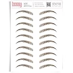 Brows by Bossy Studio & Co Temporary Eyebrow Tattoos Waterproof Eyebrow Stickers, False Tattoos Hair Like Peel Off Instant Transfer Brow curved brown
