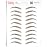Brows by Bossy Studio & Co Temporary Eyebrow Tattoos Waterproof Eyebrow Stickers, False Tattoos Hair Like Peel Off Instant Transfer Brow curved brown