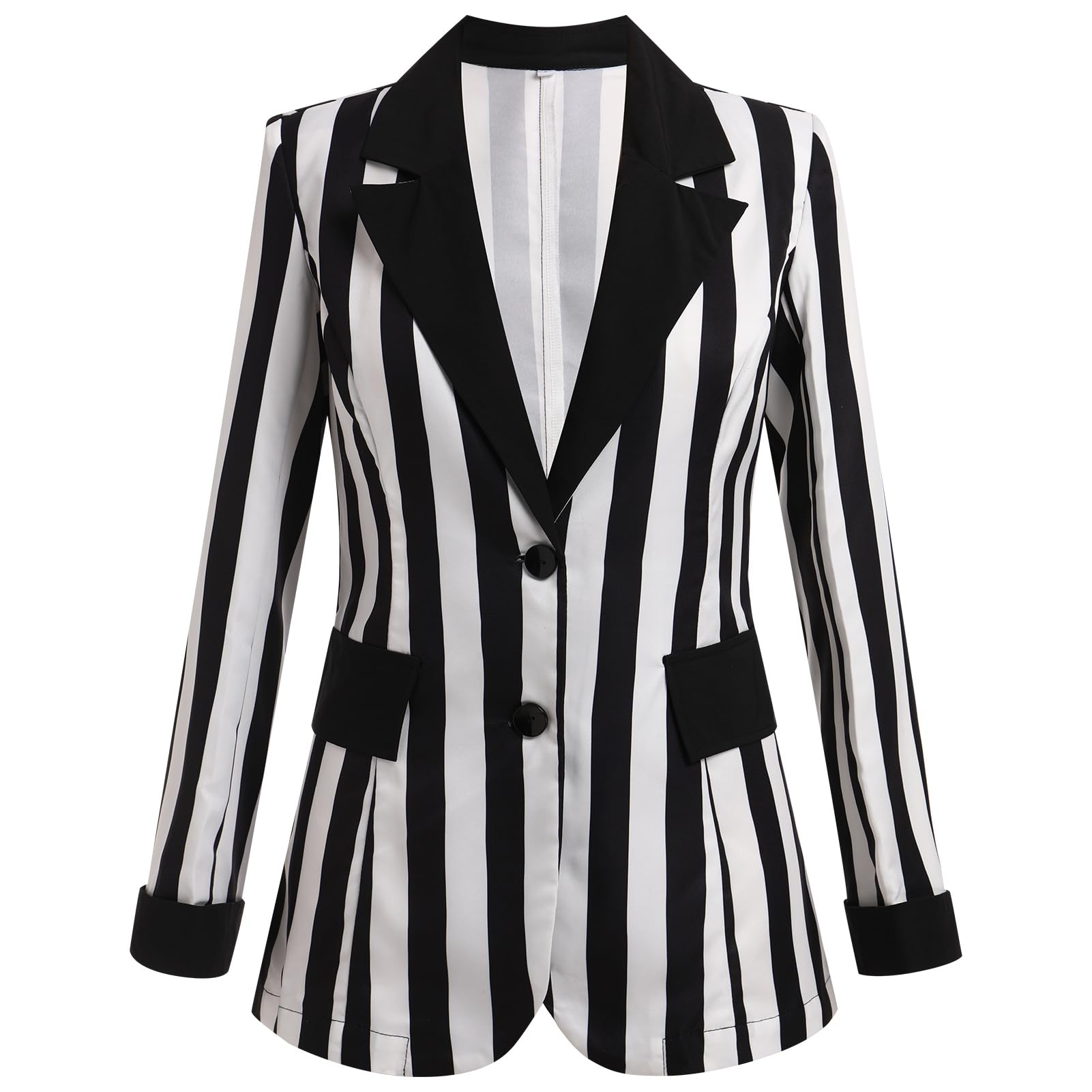 Odizli Blazer, giacca da donna elegante, a maniche lunghe, oversize, a righe
