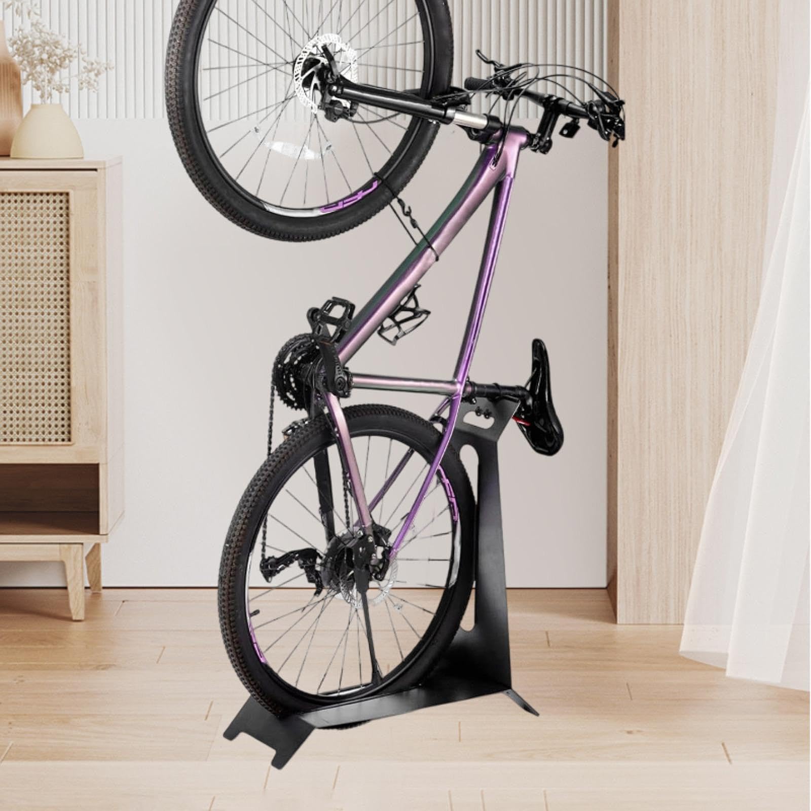 Menolana Vertical Bike Stand Bike Rack Garage Parking,Easy Installation, Storage Rack Floor Stand for Dorm Road Bikes Home Apartment