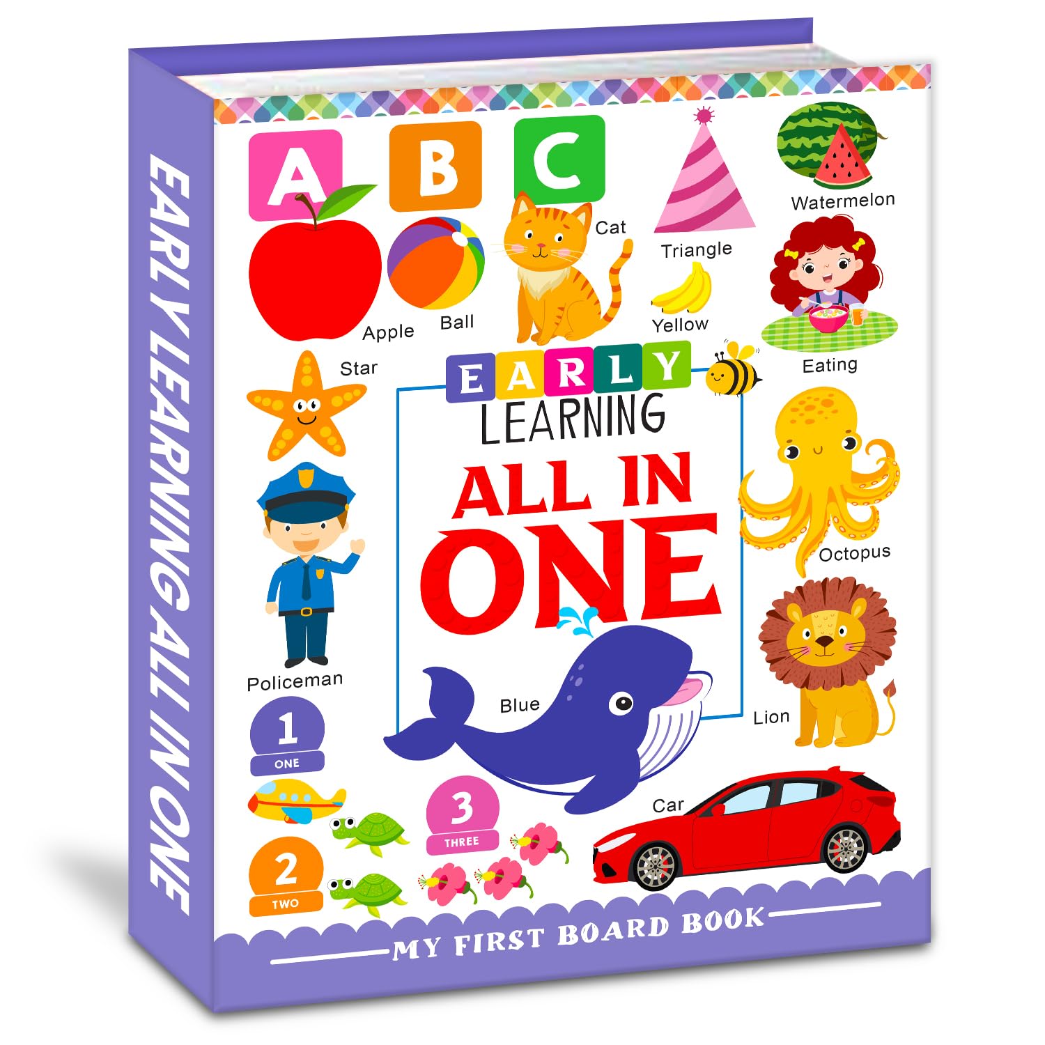Hello Friend Books The All-in-One Early Learning Board Book - My First Board Book (English): Early Learning - All In One Board Book: 1-image-12