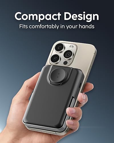 Miniatura 2 de myCharge CliqLuxe - Banco de energía inalámbrico magnético de 10,000 mAh, compatible con iPhone y MagSafe  Cargador portátil Qi2.2 de 25 W Mag