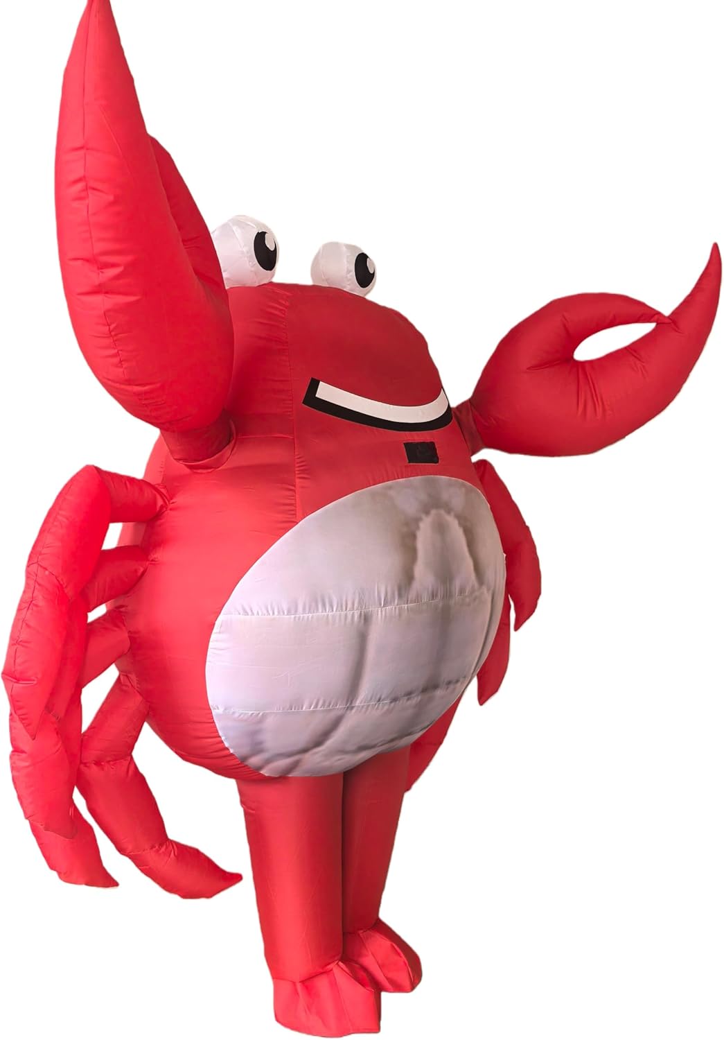 Adult Inflatable Crab Costume, Red Polyester Full Body Mascot Outfit, Unisex Carnival Animal Theme Costume