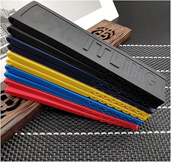LUGEMA Siliconen rubberen horlogeband 22 mm 24 mm 26 mm Zwart Blauw