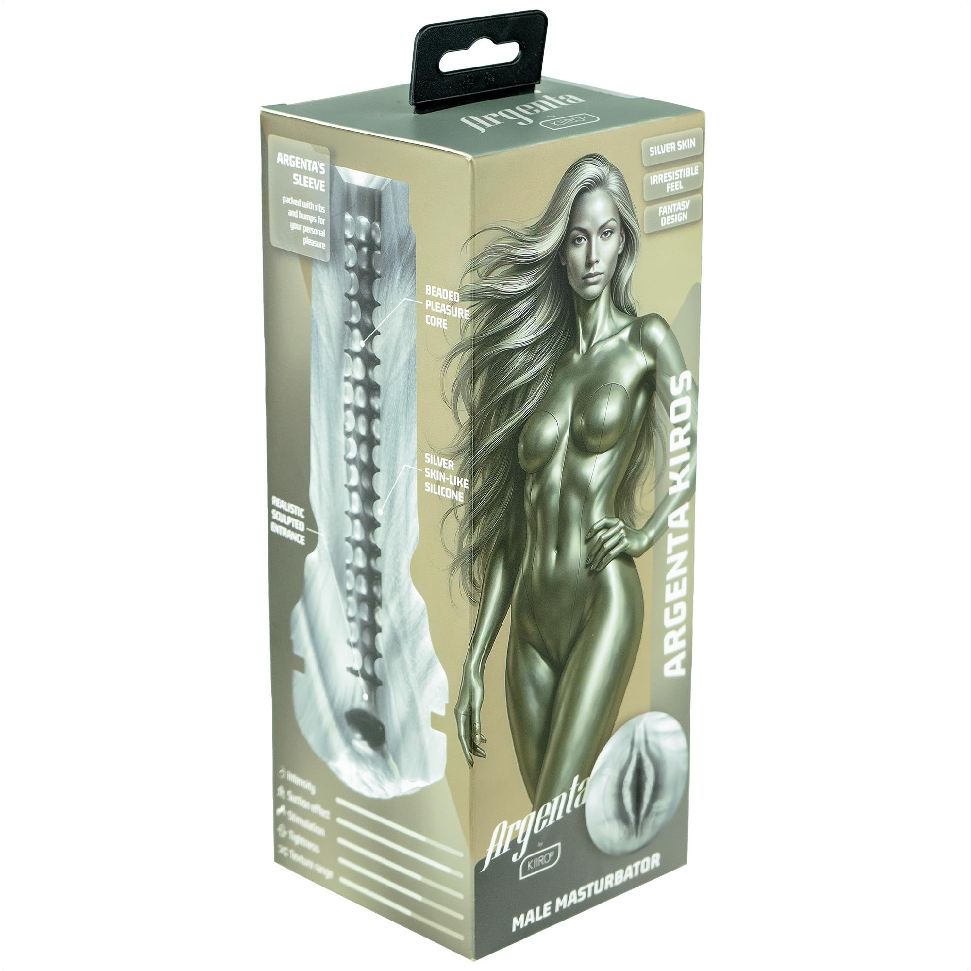 KIIROO Feel Argenta, Masturbateur pour Homme, Masturbateur Interactif avec Gaine Interieure...