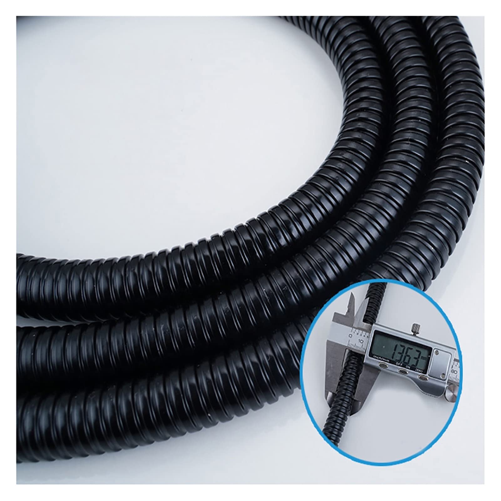 1,5/2,0 m Doppio Blocco Matt Balck SUS 304. Raccordi Neri Raccordi for Tubi di Esplosione - Tubo Flessibile for Doccia Flessibile (Length : 150cm, Specification : OD 14xID 8mm)
