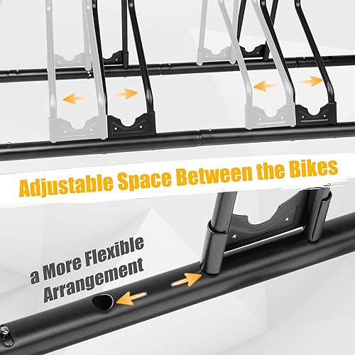 Miniatura 4 de CyclingDeal Soporte de estacionamiento para bicicleta de montaña MTB Road Bike - Almacenamiento interior en el garaje en el hogar - 4 bicicletas