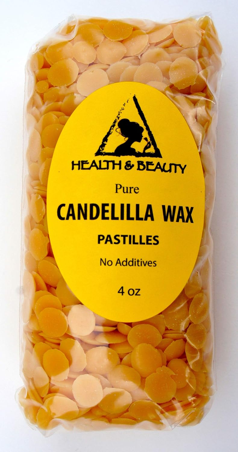 H&B Oils Center Co. Candelilla Wax Flakes Vegan Pastilles Beards Premium Prime Grade A 100% Pure 4 oz