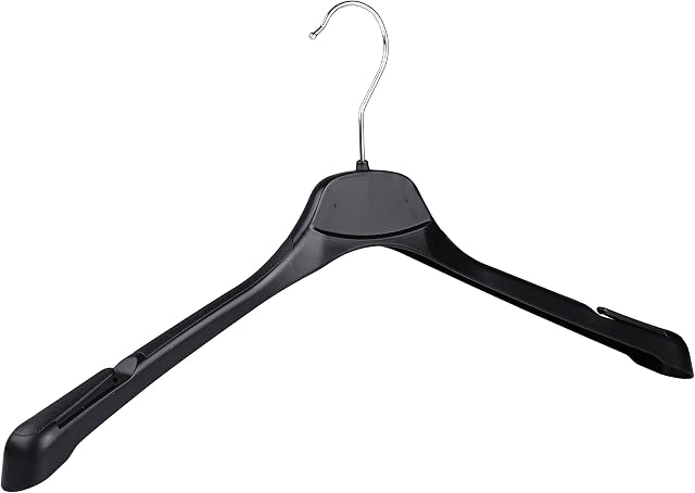 The Hanger Store 8 Mens plastic coat hangers with broad ends & notches-Choose Quantity & Hanger size