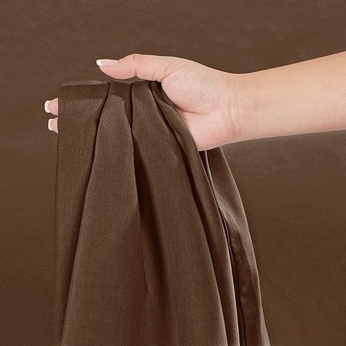 Miniatura 9 de Sábana bajera tamaño King color rosa intenso  800 hilos, 100% algodón, bolsillos profundos de 21 pulgadas, larga  Sábana bajera de satén de puro