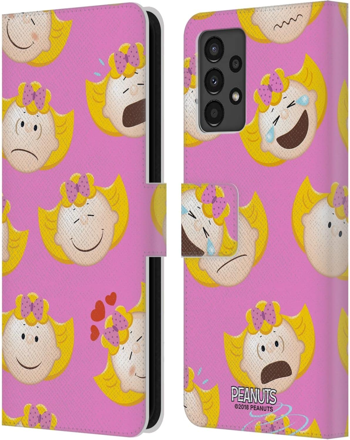 Head Case Designs Officially Licensed Peanuts Sally Brown Character Patterns Leather Wallet Case Compatible with Samsung Galaxy A13 (2022)