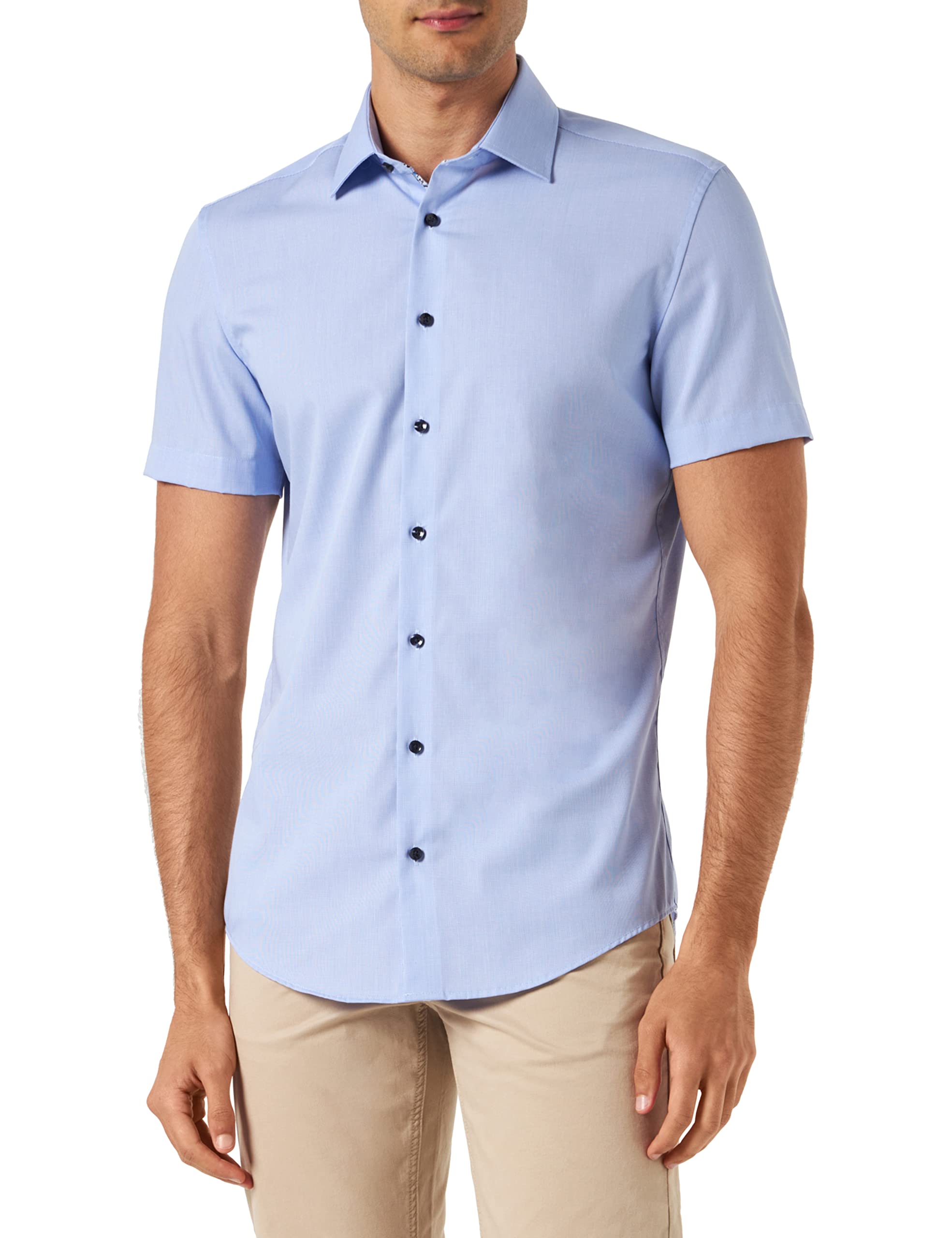 Seidensticker Camisa De Manga Corta Ajustada Camiseta Para Hombre