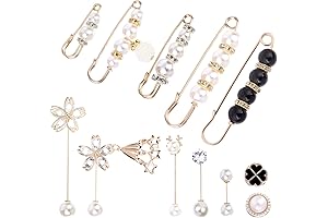 12-Piece Pearl Embellished Hijab Accessories