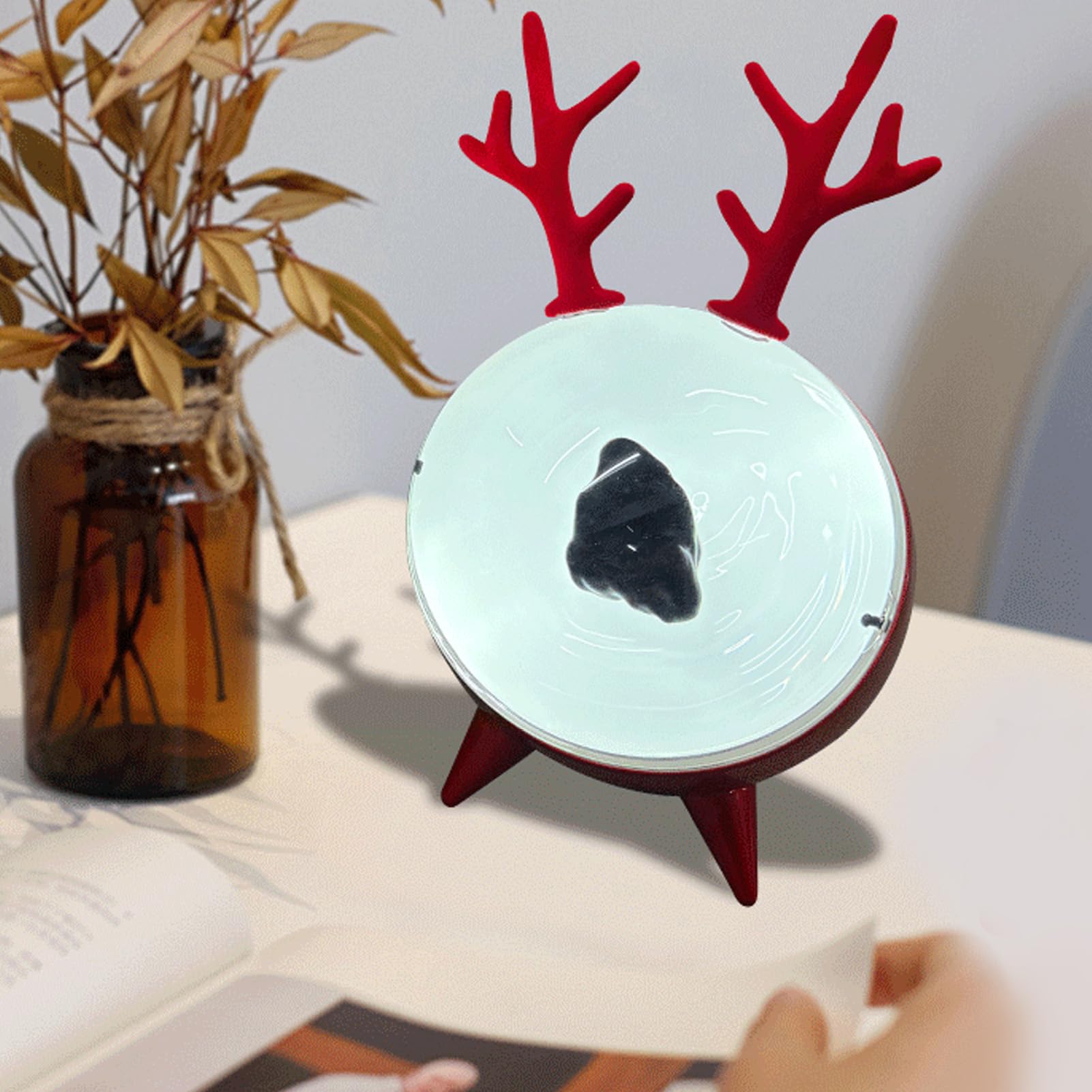 Luce Ritmica Ferrofluida, Visualizzatore Musicale Fluido Magnetico con Design Sferico, Display Reattivo al Suono Dinamico, Decorazione da Scrivania Fatta a Mano per Gli Amanti della Musica