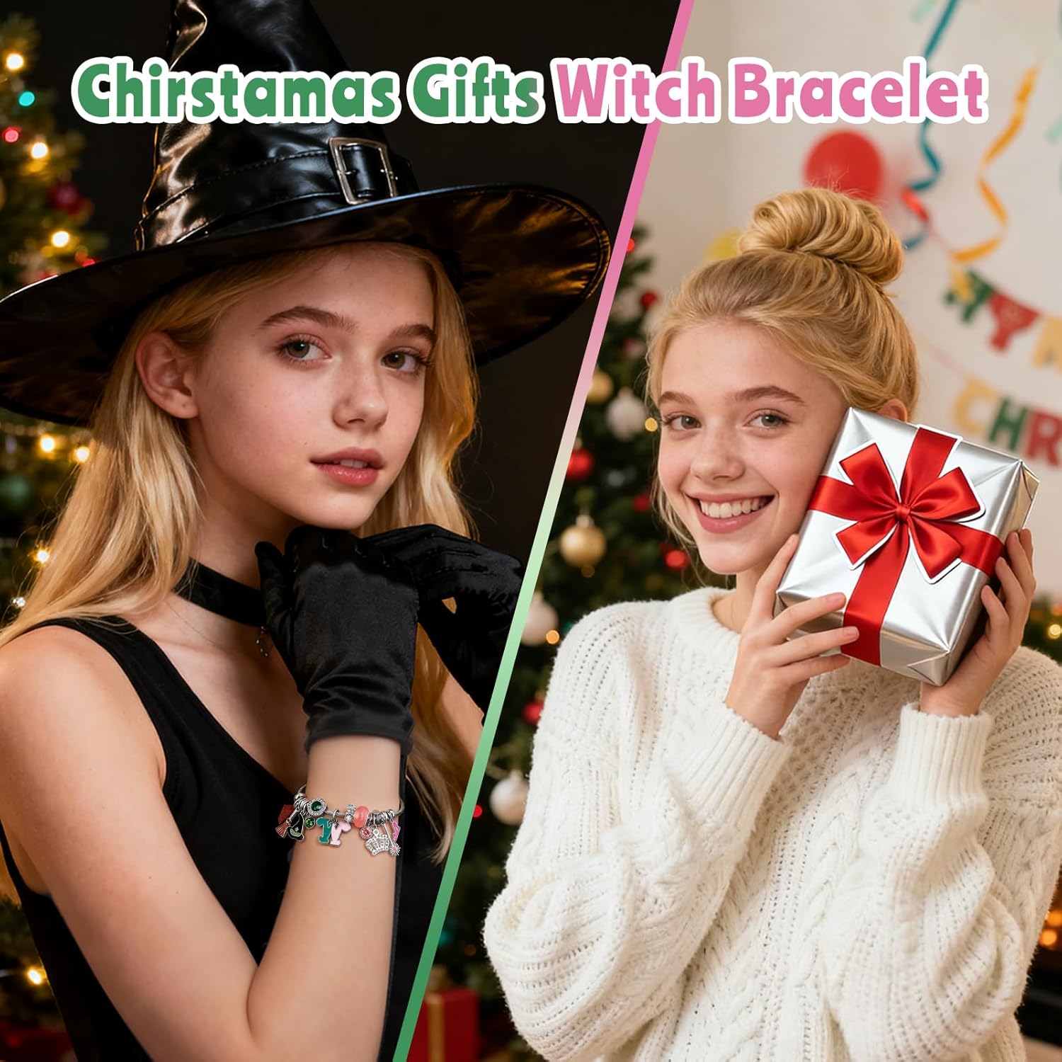 Witch Bracelet, Pink and Green Bracelet, Merch Witch Stuff Gift for Women Galentine's Day Gifts, Witch Jewelry Accessories for Fans - Image 6