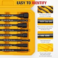 Vista 5 de 8 PCS Long Magnetic Nut Driver Set, 6 Inches Metric, 1/4 Inch Hex Shank Nut Drivers for Impact Drill, Cr-V Steel
